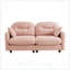 Canapé modulaire en tissu de chenille avec causeuse, conception plissée matelassée, mousse ergonomique haute densité, installation facile, accoudoirs élégants, base en bois, convient aux salons-129410219