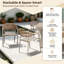 Ensemble de 6 chaises de patio empilables avec ensemble de table extensible