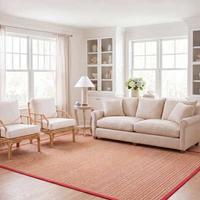 Galatia Natural Fiber Sisal Pile Striped Rug