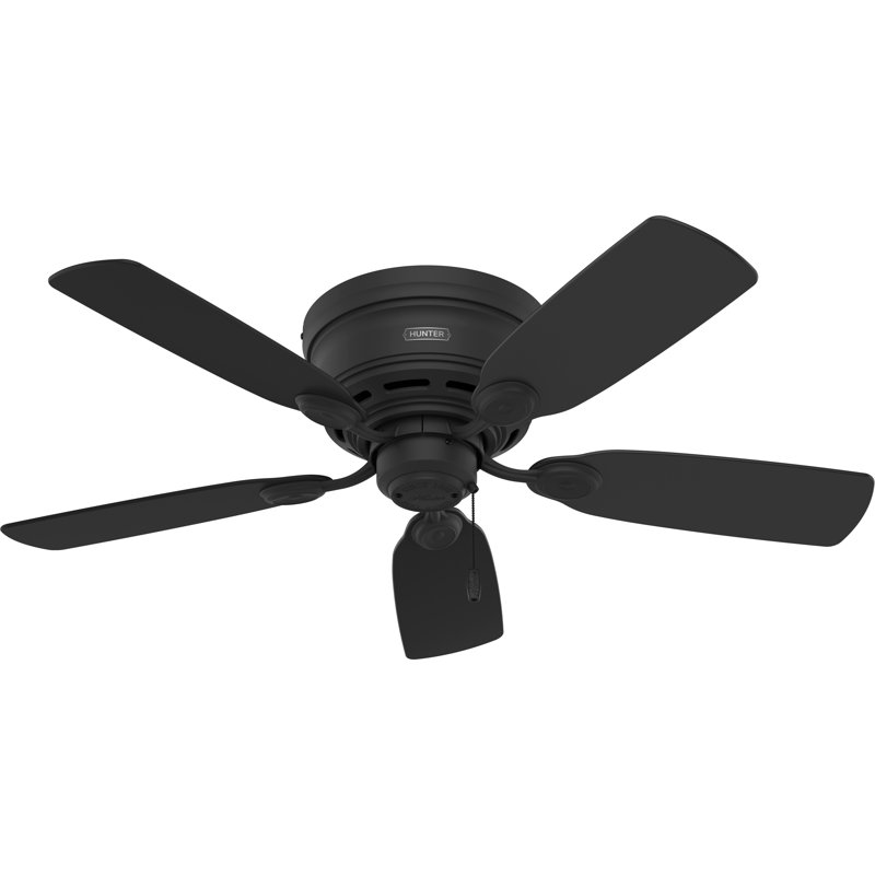Low Profile IV 42" 5 - Blade Ceiling Fan with Pull Chain, Matte Black