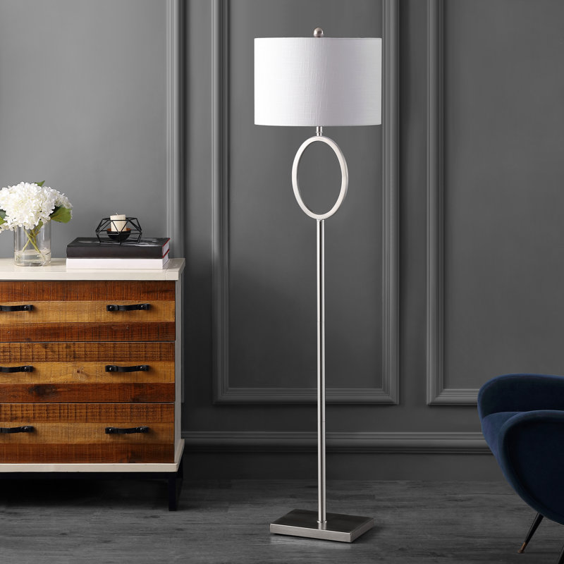 Lampe sur pied 61 po Courson, Nickel