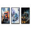 «Semi Truck Midnight Cruiser», 3 pièces sur toile-144070330-144070331