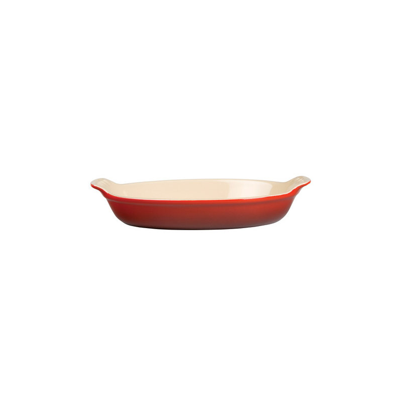 Le Creuset Heritage Stoneware Au Gratin Dish, 1.25" H x 4.25" W x  6.5" L, Cerise