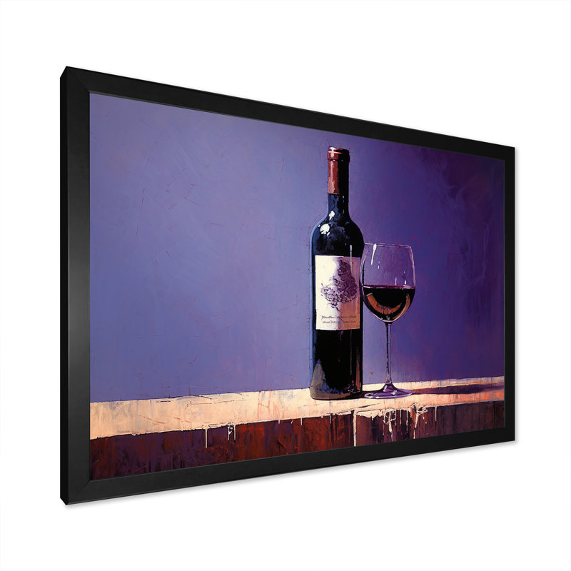 Syrahs Shadow I sur impression sur toile, Cadre simple noir, H 30 po x l 40 po x P 1,5 po