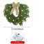 Couronne de cèdre artificiel vert 20 pouces avec guirlande lumineuse et ruban pour décoration de Noël