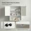 Armoire de rangement murale pour salle de bain l 29,5 po x H 29,4 po avec portes doubles et tablette ouverte-2111866106