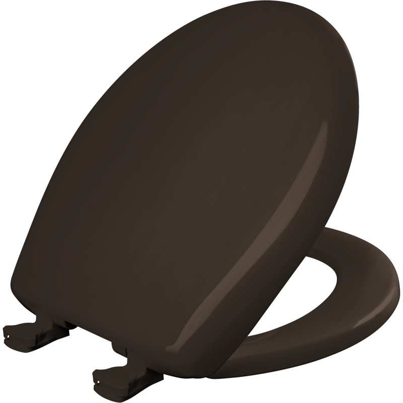 Siège de toilette rond en plastique, Espresso brun