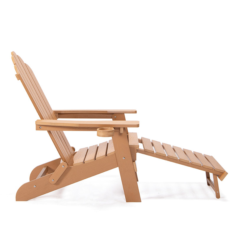 Fauteuil Tale confortable avec porte-gobelet et tiroir, brun