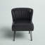 Euclid Faux Leather Chair With Metal Base-1712814005