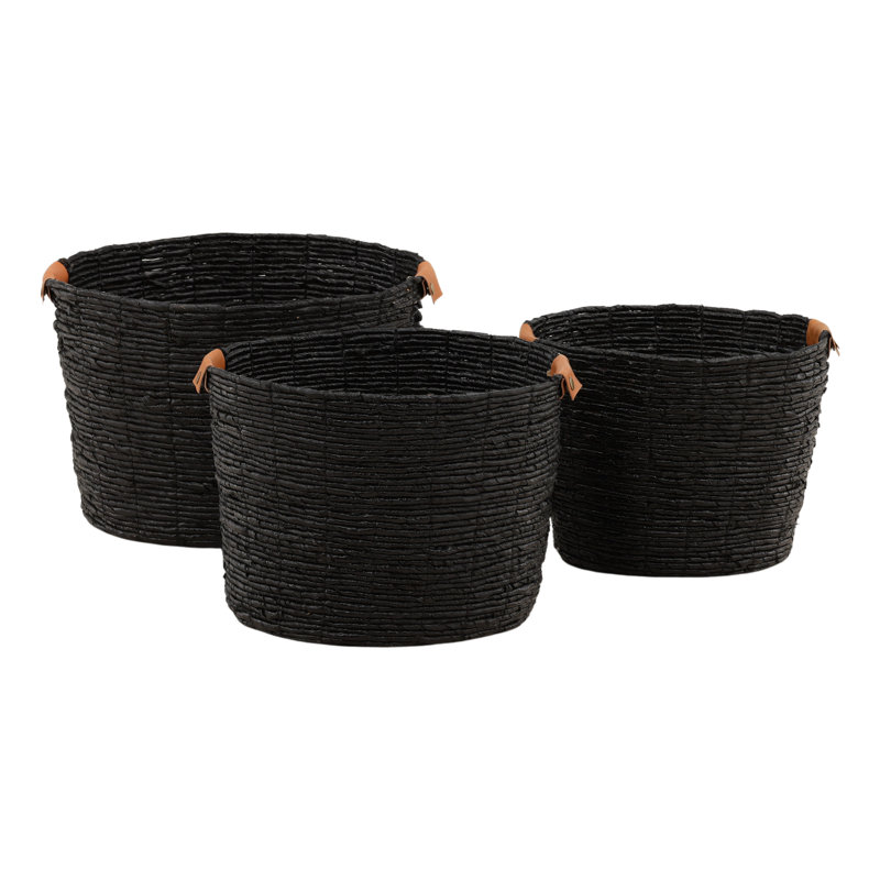 Ensemble de 3 paniers Lorian - noir