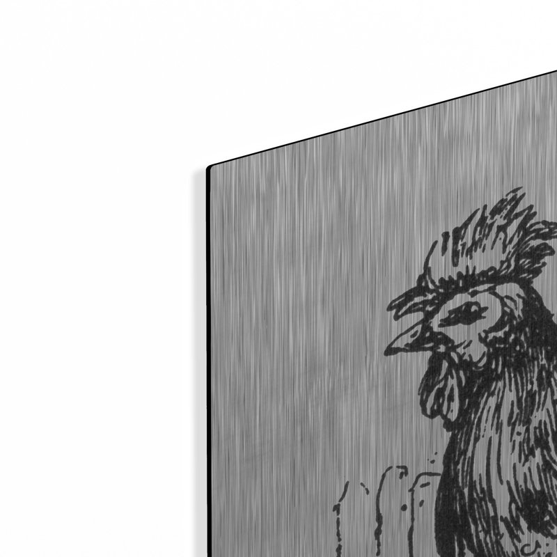 August Grove® «R mobile Rooster» par Art Licensing Studio, art mural en métal, H 36 po x l 36 po