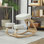 Fauteuil ergonomique à genoux, tabouret à genoux en bois, blanc crème