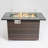 Propane Gas Fire Pit Table, 50000 BTU Rectangular Fire Pit, Tile Tabletop With Beautiful Wicker Base