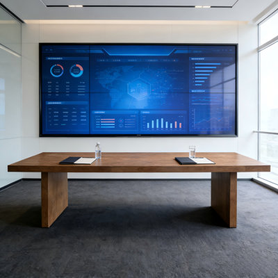 8-Person Modern Classic Solid Wood Conference Table
