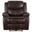 Salerno Dark Brown Upholstered Power Recliner Chair-676193063