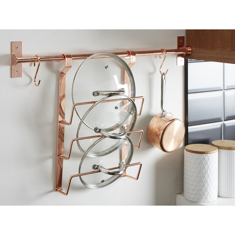 Humnoke Cabinet Shelving Rack, Rose Gold