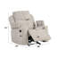 Fauteuil inclinable oscillant en chenille gris clair Galya