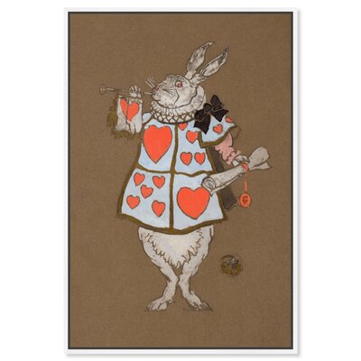 Animals 'William Penhallow - White Rabbit With Herald' Farm Animals By Oliver Gal Wall Art Print -  41659_30x45_CANV_WFL