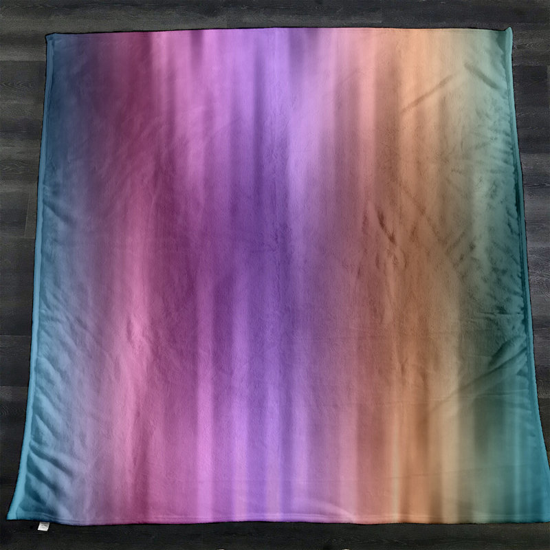 Plain Weave / Muslin Throw Blanket, Watercolor 