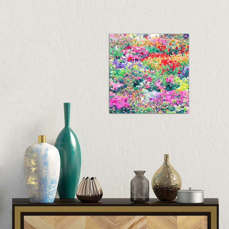 «Secret Garden» par Jacqueline Maldonado - reproduction d'art textuel, H 18 po x l 18 po x 1,5 po, Toile tendue