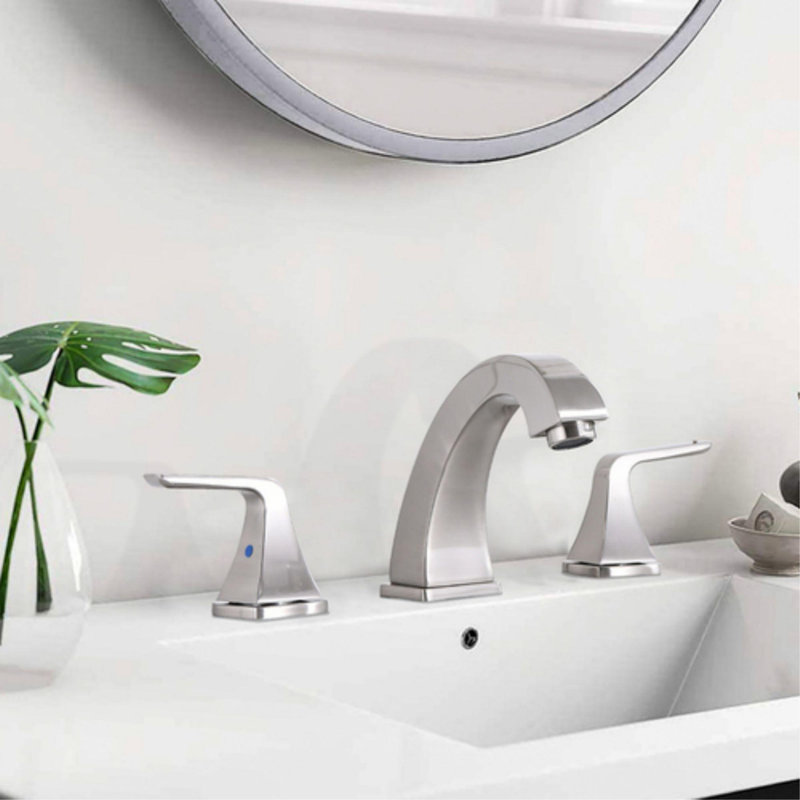 Robinet de salle de bain à large entraxe avec bonde