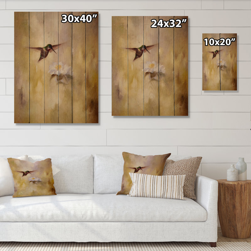 A Flying Humming Bird At Dawn " A Flying Humming Bird At Dawn ", 36" H x 24" W x 1" D