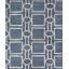 Freedia Geometric Area Rug in Navy/Ivory