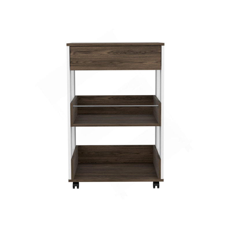 Dundee Kitchen Cart, One Drawer, Two Open Shelves