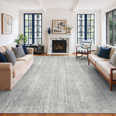Tapis lavable à rayures rétro antidérapant (beige)