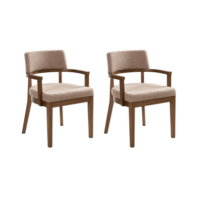 48cm H Boucle Upholstered Upholstered Back Armchair