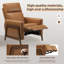 Mid Century Modern Push Back Recliner Chair – Wingback PU Leather Armchair