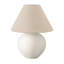 Lighting, H 16 po, lampe de table, abat-jour crème, céramique crème, contemporain