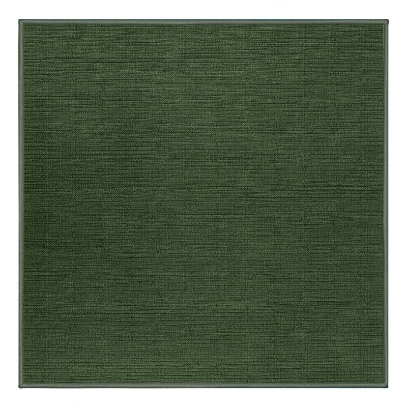 Tapis vert uni lavable à la machine, Carré 3 pi