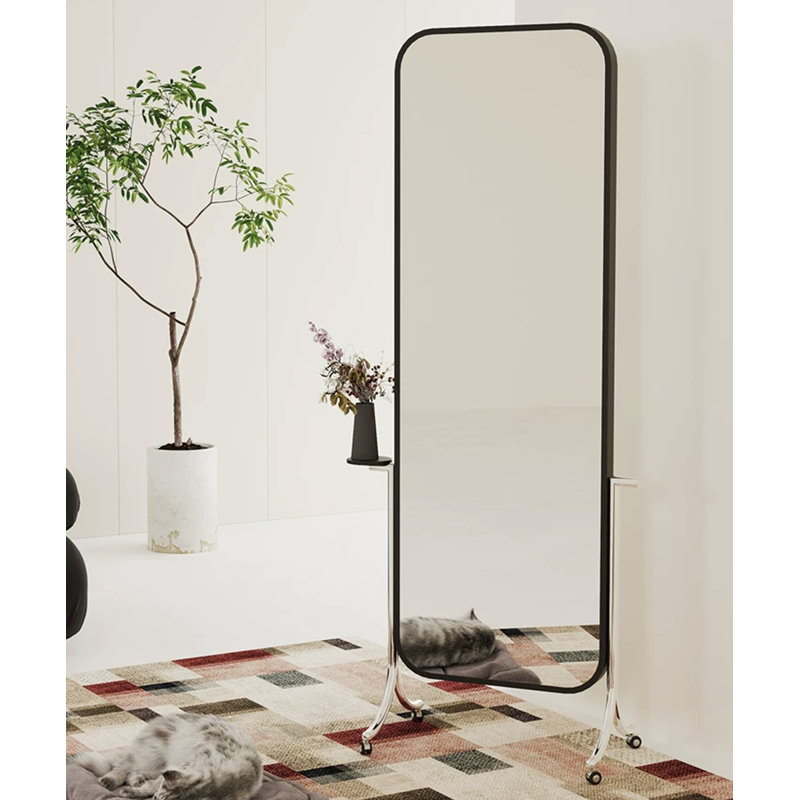 Rectangle en bois massif avec acier inoxydable avec miroirs pleine longueur