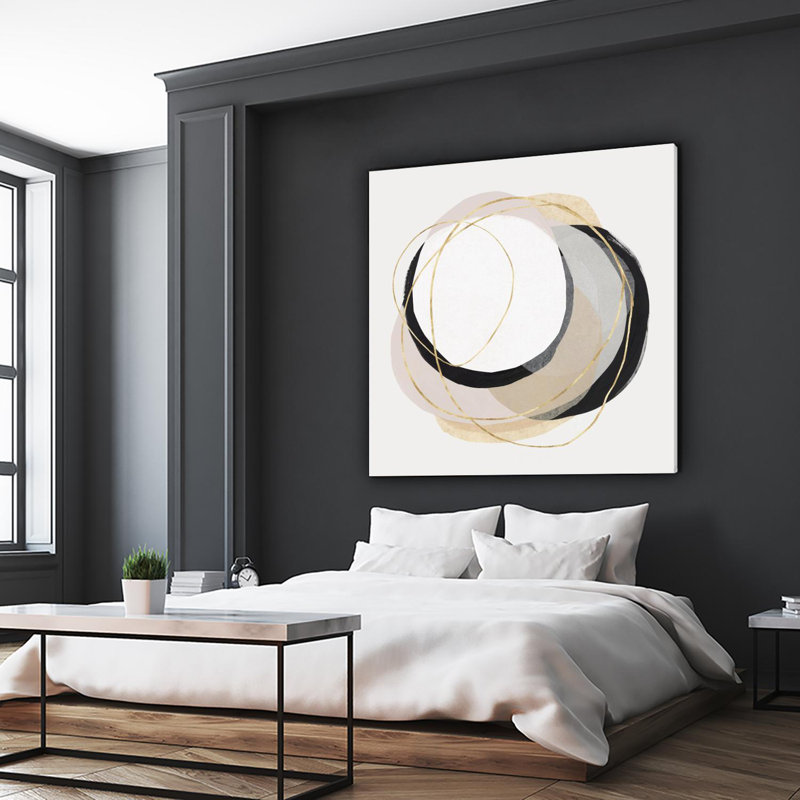 «Ring Of Gold I», reproduction d'art sur toile géante 54 po x 54 po, H 72 po x l 72 po x P 1,5 po