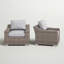 Chaise de patio avec coussins 2