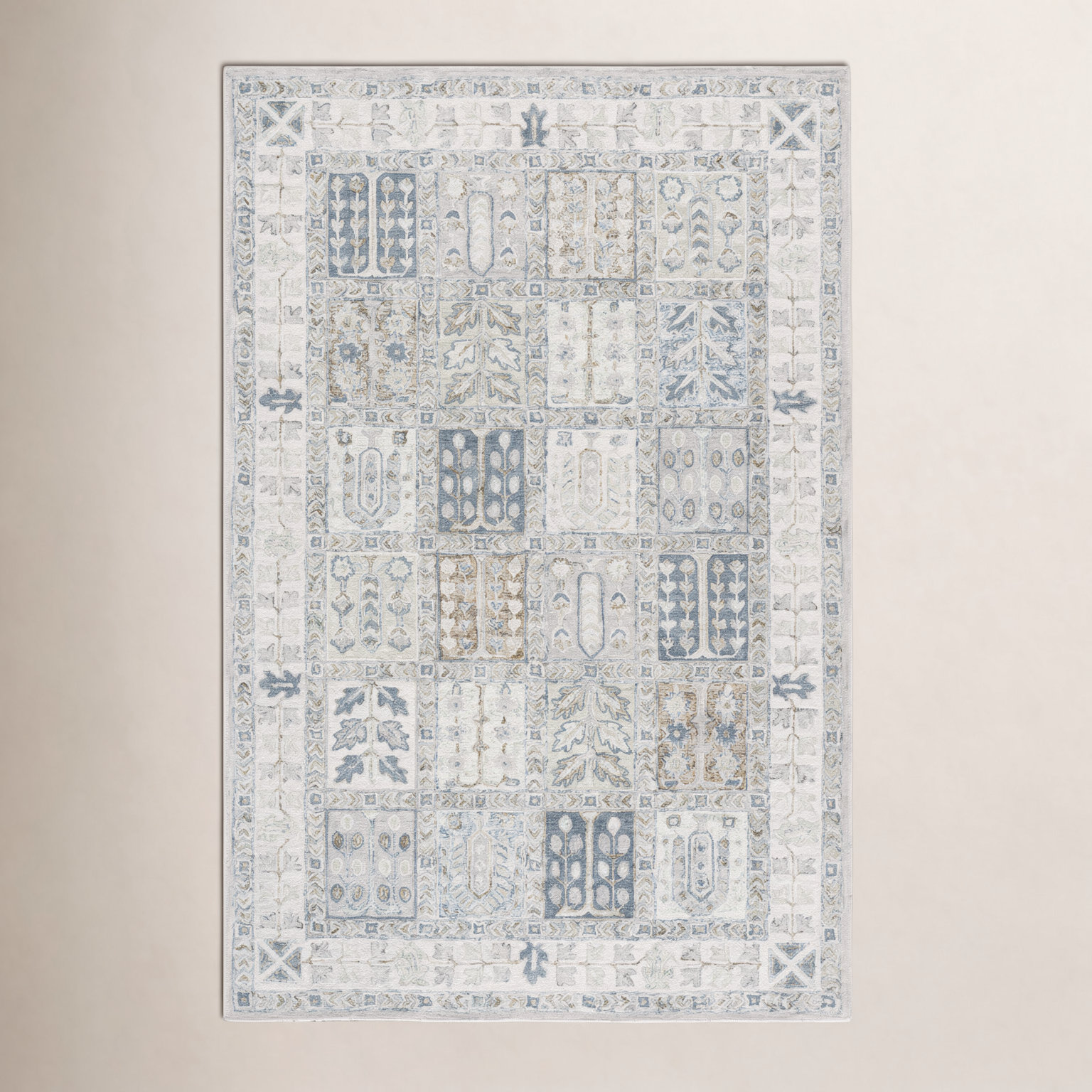 Hand-Tufted Geometric Wool Rug, Rectangle 9' x 12'