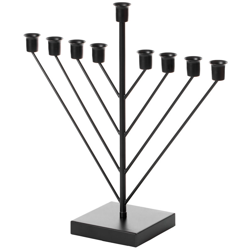 Chaad Judaica Hanoucca électrique à neuf branches, Noir