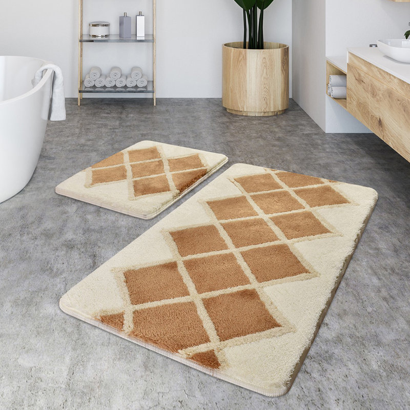 Ensemble de tapis de bain 2 pièces Stallkamp, Beige / brun clair