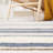 Fitzpatrick Hand Woven Jute/Wool Striped Rug in Ivory/Charcoal-62678975