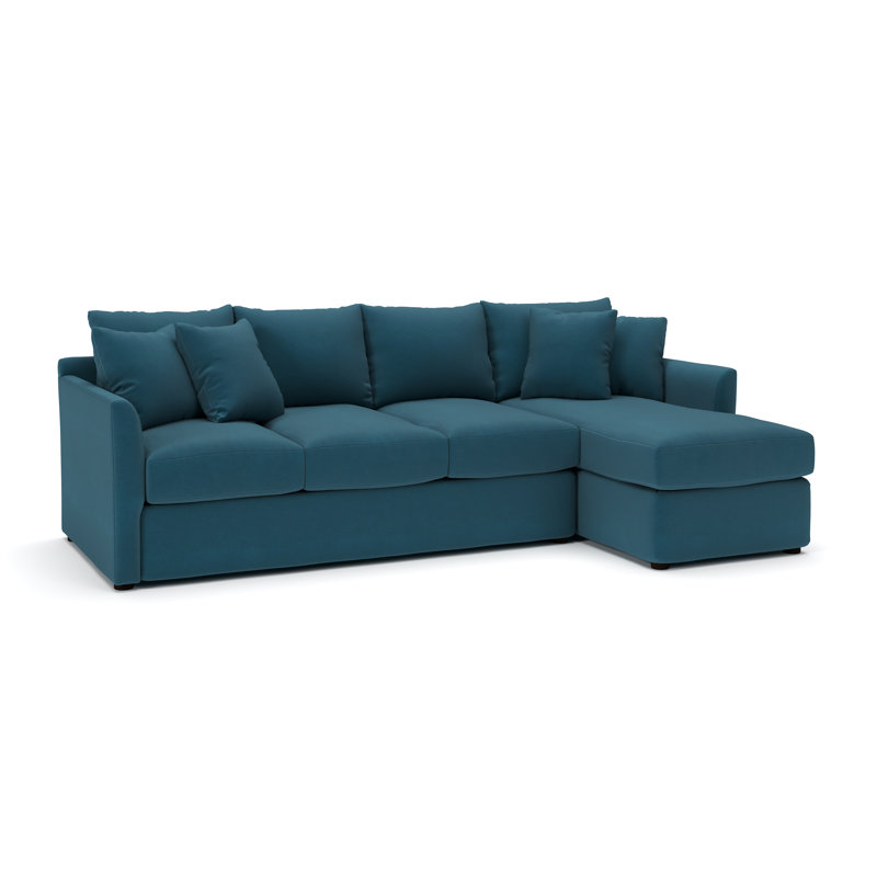 Cecelia Upholstered Sectional, Right Hand Facing, Bayou Midnight Canvas