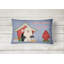 Coussin lombaire intérieur/extérieur mauve/rouge pour chien house