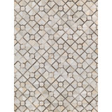 Natural Hide Cowhide Geometric Area Rug