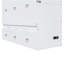 Lit escamotable double avec port USB et grand tiroir, blanc