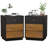 Mid-Century Modern Fluted Nightstand with 3 Drawers-883297805-874893282
