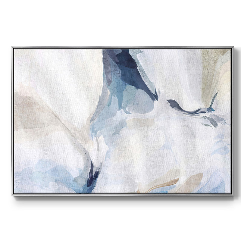 Fresh Air IV - reproduction de cadre flottant sur toile, H 17 po x l 25 po x P 2 po, Argent
