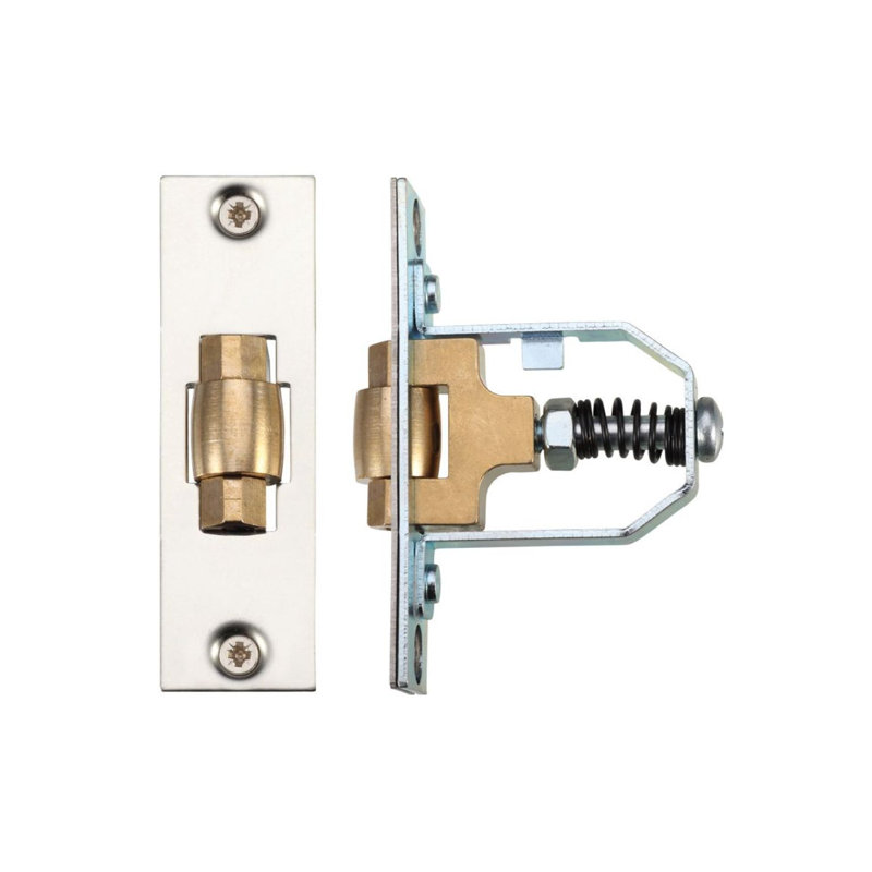 Adjustable Roller Latch, Polished Nickel