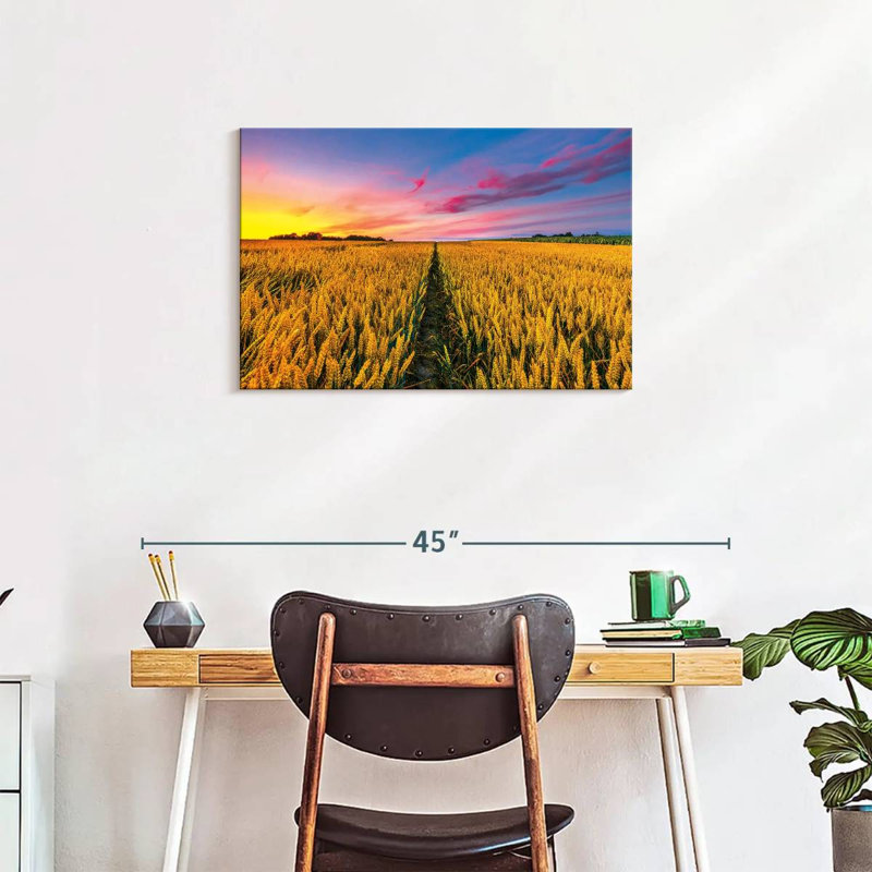 Harnek Wheat Field Path, 20" H x 30" W