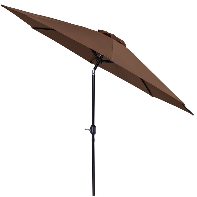 Brookann 295cm Tilt Market Parasol, Brown