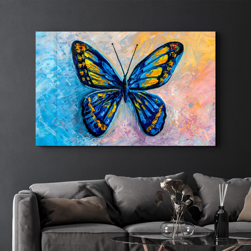 Élégante peinture murale en verre trempé de 13,8 po x 21,7 po | 100% verre trempé, épaisseur: 0,16 pouce | Imprimé UV pour des couleurs éclatantes | Parfait pour la décoration intérieure, le salon et les espaces de bureau